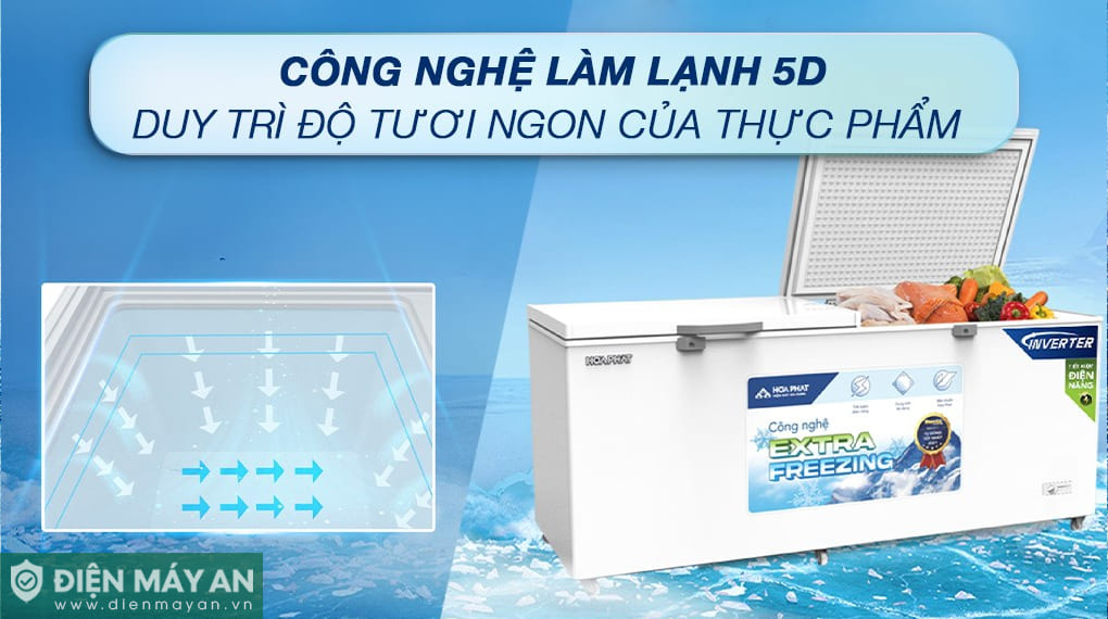 Tủ đông Hòa Phát Inverter 544 lít HPF AD8544